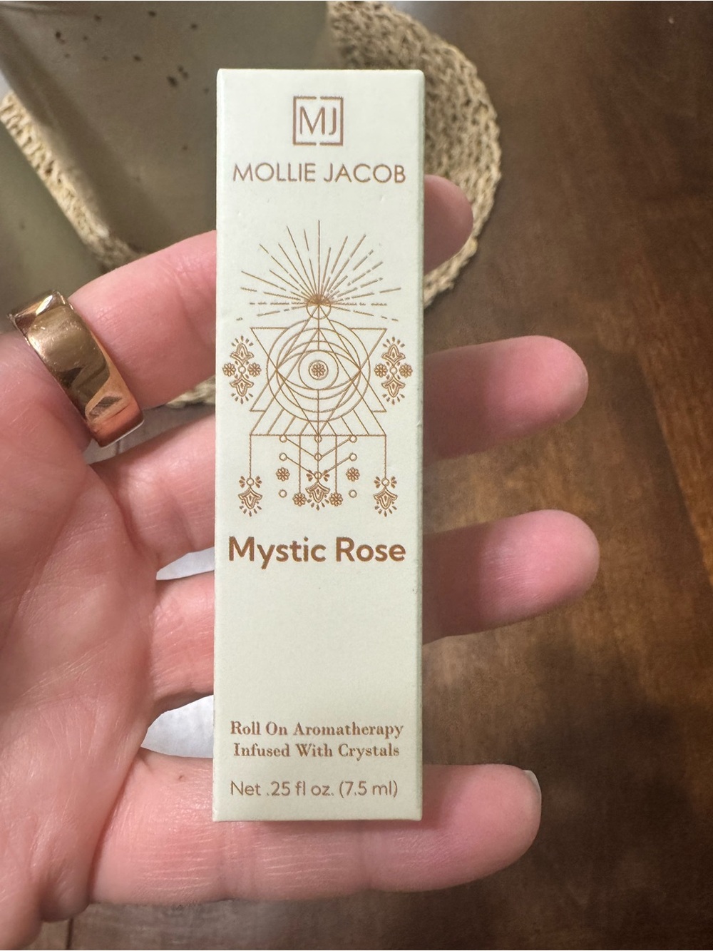 Mollie Jacob Mystic Rose Crystal Infused Roll-On Aromatherapy Oil – New